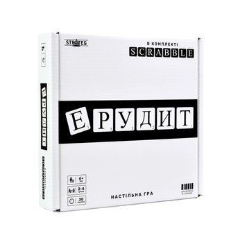 Настільна гра "Ерудит чорно-білий" 30640 ігрове поле, набір букв 30640 фото