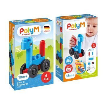 Конструктор PolyM Машинки і звірята 6 деталей (760001) 760001 фото