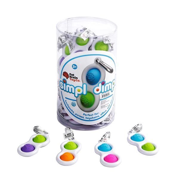 Брелок-антистрес Fat Brain Toys Simpl Dimpl Кнопки 4 кольори в асорт. (F2111ML) F2111ML фото