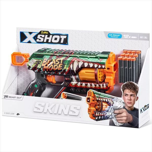 Швидкострільний бластер X-Shot Skins Griefer Beast Out 12 патронів (36561A) 36561A фото