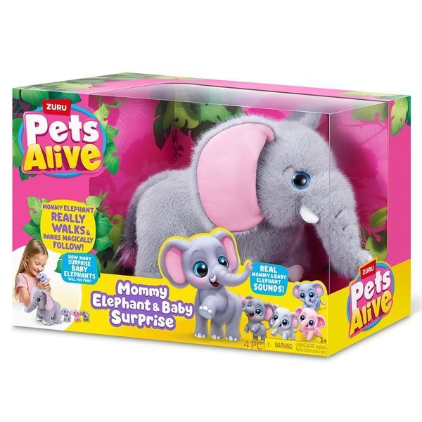 Інтерактивний ігровий набір Pets Alive &ndash; Мама слониха з сюрпризом 9570 фото