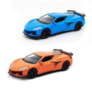 Автомодель - Chevrolet Corvette Z06 2023 (помаранчевий, світло-блакитний) 250383W фото