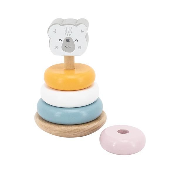 Дерев'яна пірамідка Viga Toys PolarB Білий ведмедик-неваляшка (44005) 44005 фото