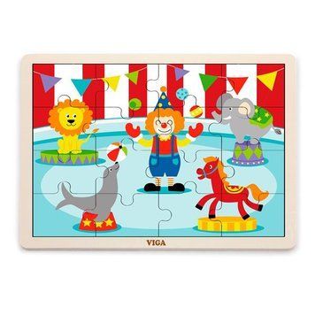 Дерев'яний пазл Viga Toys Цирк, 16 елементів (51455) 51455 фото