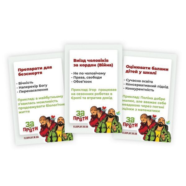 Психологічно-комунікабельна гра "За чи Проти?" PLR-0018 PLR-0018 фото