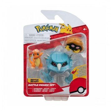 Набір ігрових фігурок Pokemon W17 - Кабуто, Чармандер, Метанг PKW3052 фото