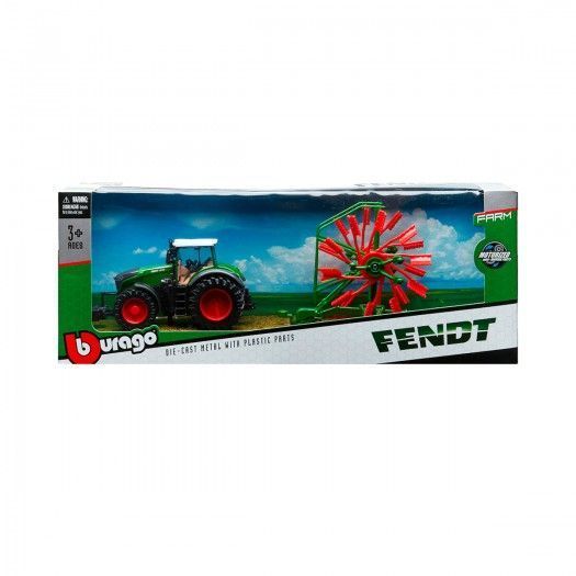 Модель - Трактор Fendt 1050 Vario з роторними валковими граблями 18-31665 фото