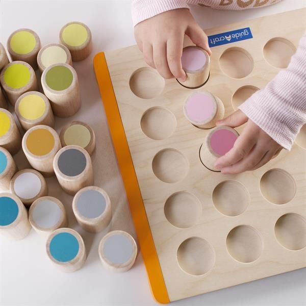 Дерев'яний сортер Guidecraft Manipulatives Кольорові циліндри (G6734) G6734 фото