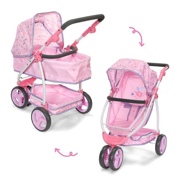 Триколісний візочок для ляльки Baby Born &ndash; Квітковий стиль Делюкс (складний) 841082 фото