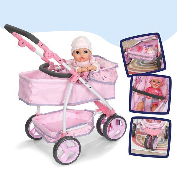 Триколісний візочок для ляльки Baby Born &ndash; Квітковий стиль Делюкс (складний) 841082 фото