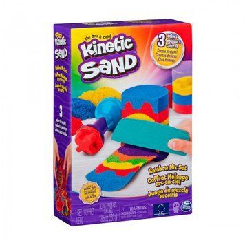 Набір піску для дитячої творчості - Kinetic Sand Веселковий мікс 71474 фото