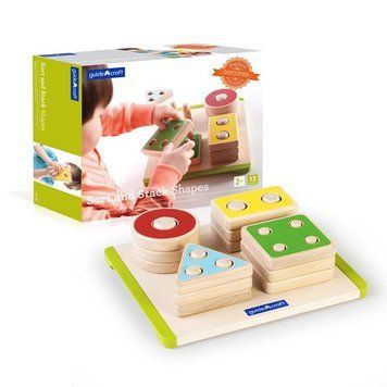 Дерев'яна логічна пірамідка Guidecraft Manipulatives Фігури геометрії (G6738) G6738 фото