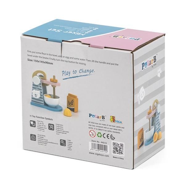 Іграшковий міксер Viga Toys PolarB з дерева (44019) 44019 фото