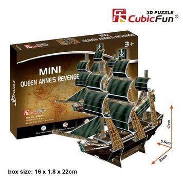 3D пазл CubicFun Міні Корабель Помста королеви Анни (S3031h) S3031h фото