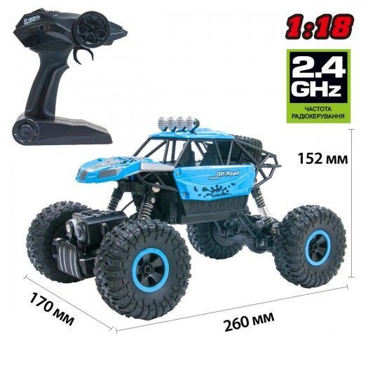 Автомобіль Off-Road Crawler З Р/К - Super Sport (Синій, 1:18) SL-001RHB фото