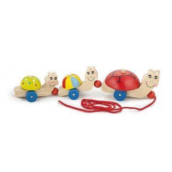 Дерев'яна каталка Viga Toys Черепашки (59949) 59949 фото