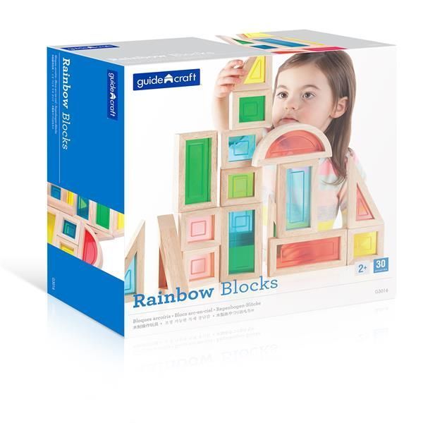 Кубики Guidecraft Block Play Велика веселка, 14 см, 30 шт. (G3016) G3016 фото