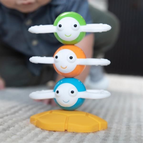 Магнітна пірамідка Fat Brain Toys Dizzy Bees Веселі бджілки (F294ML) F294ML фото