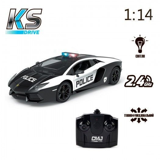 Автомобіль KS Drive на р/к - Lamborghini Aventador Police 114GLPCWB фото