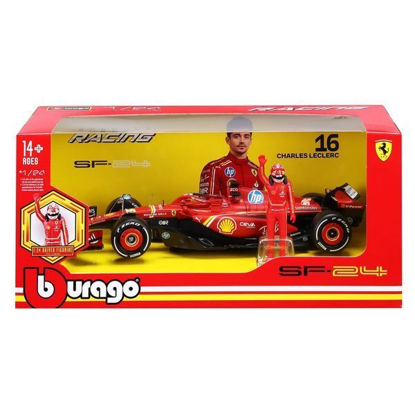 Автомодель з фігуркою &ndash; Ferrari SF-24 (2024) (1:24) 18-26823 фото