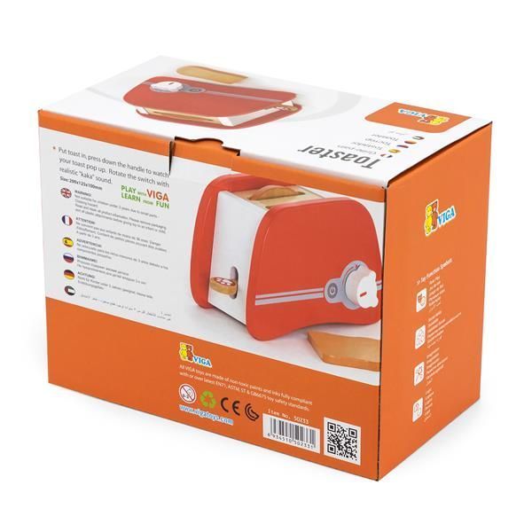Іграшковий тостер Viga Toys з дерева (50233FSC) 50233FSC фото