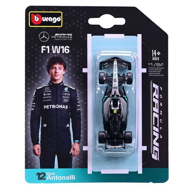 Автомодель - Mercedes-AMG F1 W16 (2025) (1:64) 18-58002 фото